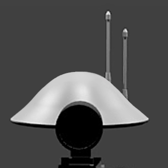 Image 3D de la tête d'un pit droïd de face